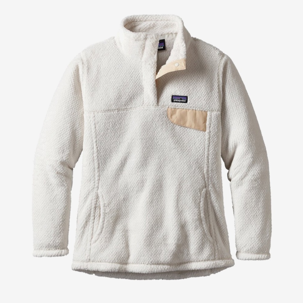 Patagonia Re-Tool Snap-T® Fleece Pullover in Raw Linen Girl’s XXL